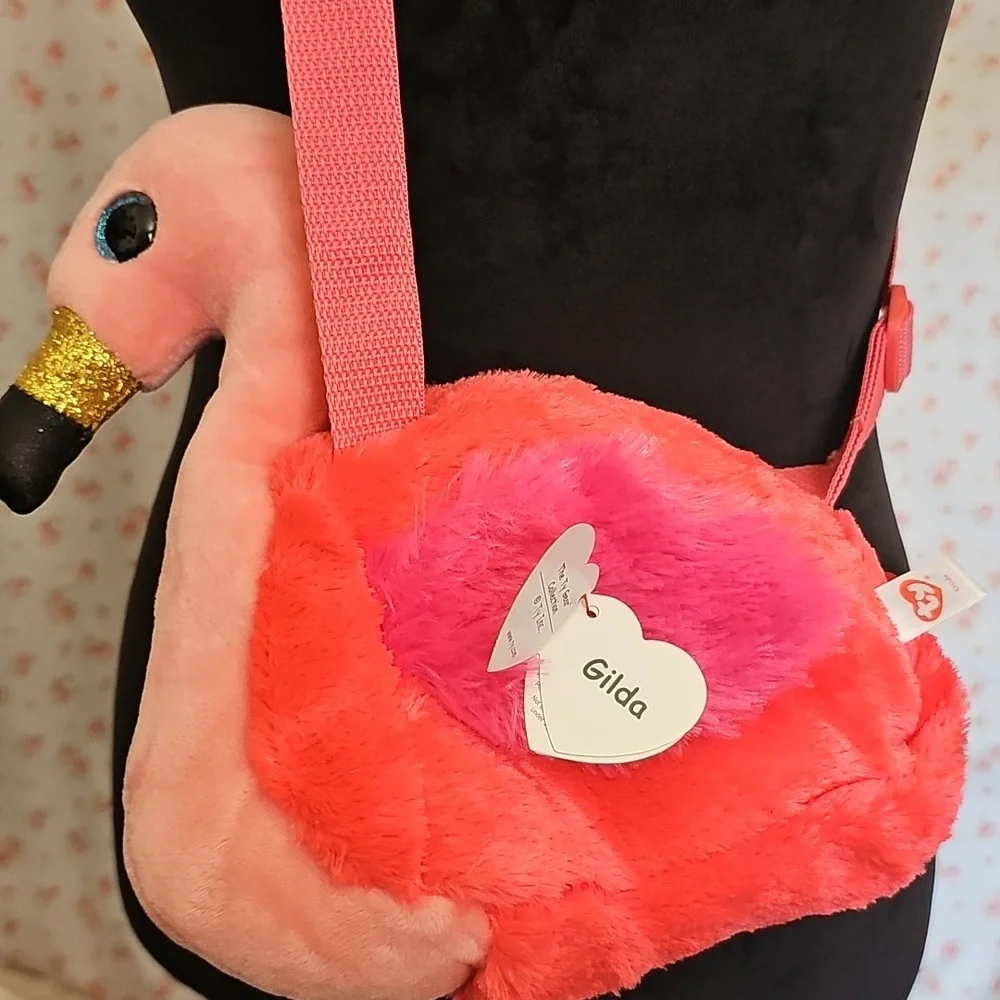 TY Fashion Gilda the Pink Flamingo Purse - Picture 2 of 5